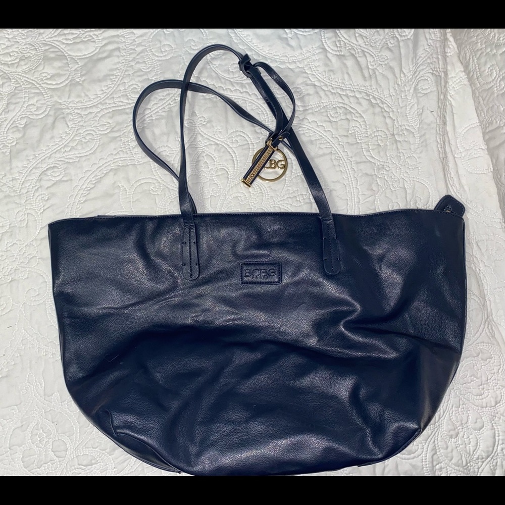 BCBG large navy tote bag & matching smaller tote